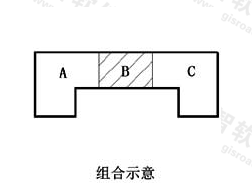 图10.2.3  分区绘制建筑平面图（组合示意）
