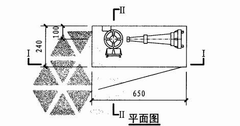 乙型单栓室内消火栓箱(平面图)