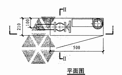 丁型单栓室内消火栓箱(平面图)