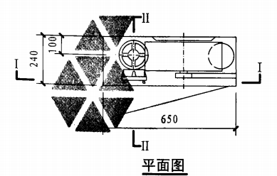 甲型带应急照明单栓室内消火栓箱(平面图)