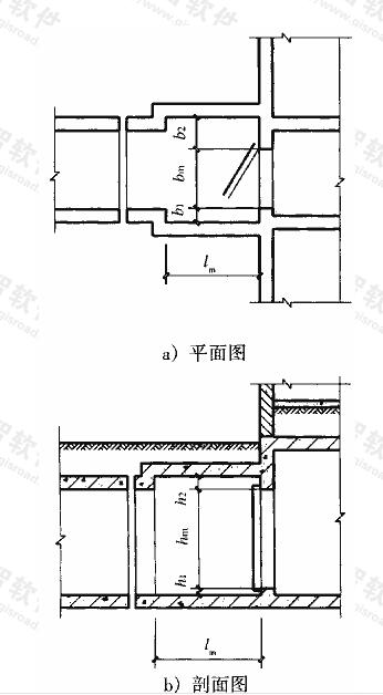 图3.3.7 门前通道尺寸示意